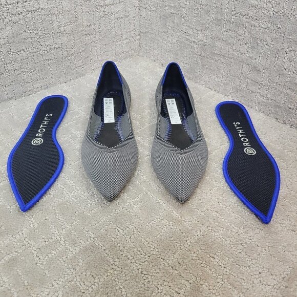 Rothy’s The Point Women's Size 7 US Cloud Gray Pointed Toe Slip On Flat Shoes - Picture 7 of 10